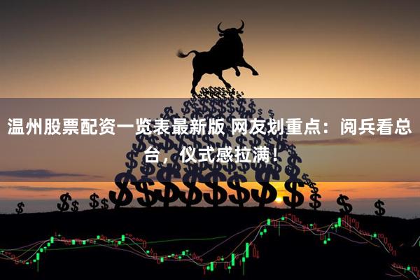 温州股票配资一览表最新版 网友划重点：阅兵看总台，仪式感拉满！