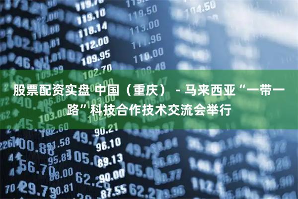 股票配资实盘 中国（重庆）－马来西亚“一带一路”科技合作技术交流会举行