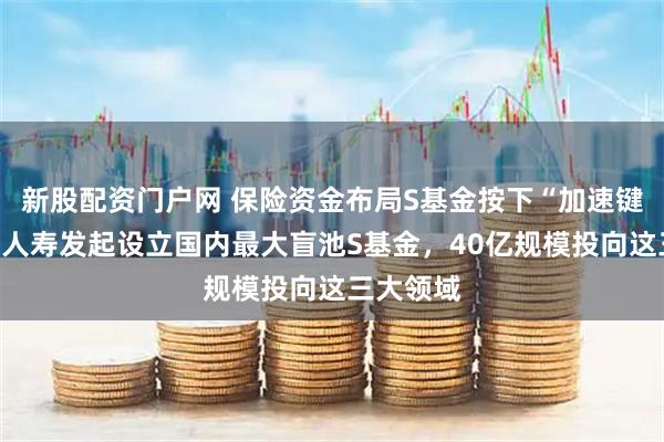 新股配资门户网 保险资金布局S基金按下“加速键”：中国人寿发起设立国内最大盲池S基金，40亿规模投向这三大领域